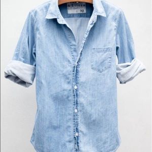 Like new, Frank & Eileen Barry indigo denim shirt